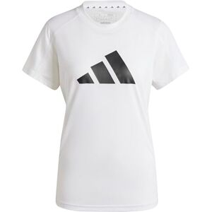 adidas Women's Train Essentials Big Performance Logo Training Tee, White/Black, XS adidas Women's Train Essentials Big Performance Logo Training Tee, White/Black, XS