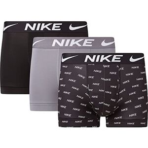 Nike Men's Dri-Fit Esmicro Trunks 3Pk, Logo Print/Cool Grey/Black, M Nike Men's Dri-Fit Esmicro Trunks 3Pk, Logo Print/Cool Grey/Black, M