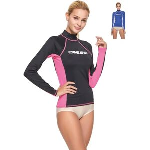 Cressi Women's Lady Long Sl Rash Guard, Black Pink, Large Size 4 UK Cressi Women's Lady Long Sl Rash Guard, Black Pink, Large Size 4 UK