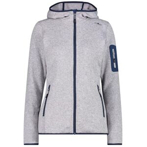 CMP Knit-Tech Women's Jacket with Fixed Hood, Silver-Blue, 20 CMP Knit-Tech Women's Jacket with Fixed Hood, Silver-Blue, 20