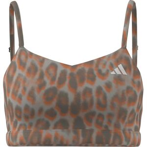 adidas Women's Optime Essentials Workout Leopard Light Support Bra, Wonder Alumina/Chalky Brown, XL adidas Women's Optime Essentials Workout Leopard Light Support Bra, Wonder Alumina/Chalky Brown, XL