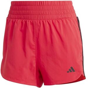 adidas Women's Pacer Training 3-Stripes Woven High-Rise Shorts, Pure Ruby/White, XXL 5 inch adidas Women's Pacer Training 3-Stripes Woven High-Rise Shorts, Pure Ruby/White, XXL 5 inch