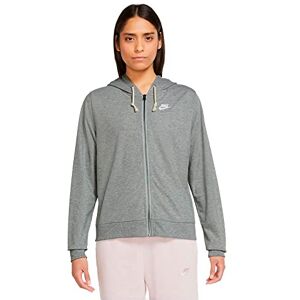 Nike Women's W NSW Gym VNTG Easy FZ Hoodie Sweatshirt, DK Grey Heather/White, M Nike Women's W NSW Gym VNTG Easy FZ Hoodie Sweatshirt, DK Grey Heather/White, M