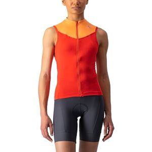 CASTELLI 4521058-081 Solaris Sleeveless Jersey Women's T-Shirt Hibiscus/Soft Orange XS CASTELLI 4521058-081 Solaris Sleeveless Jersey Women's T-Shirt Hibiscus/Soft Orange XS