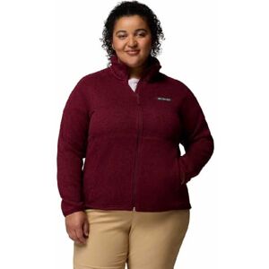 Columbia Women's Sweater Weather Full Zip 2, Full Zip Fleece Jacket, Rich Wine Heather, XL Columbia Women's Sweater Weather Full Zip 2, Full Zip Fleece Jacket, Rich Wine Heather, XL