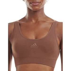 adidas Damen Scoop Lounge Bra-Sport Active Seamless Micro Stretch Bustier, 302 Toasted Mocha, L adidas Damen Scoop Lounge Bra-Sport Active Seamless Micro Stretch Bustier, 302 Toasted Mocha, L