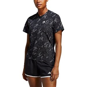adidas Women's Own The Run Camo Running Tee, Black, XS adidas Women's Own The Run Camo Running Tee, Black, XS