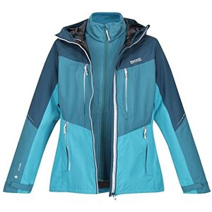 Regatta Womens/Ladies Carletta VII 2 in 1 Waterproof Jacket (12 UK) (Reflecting Lake/Dragonfly) Regatta Womens/Ladies Carletta VII 2 in 1 Waterproof Jacket (12 UK) (Reflecting Lake/Dragonfly)