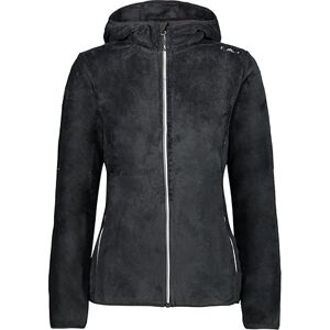 CMP Woman Jacket Fix Hood, Black-Graffite, XS CMP Woman Jacket Fix Hood, Black-Graffite, XS