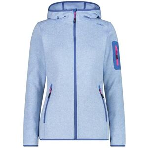 CMP Knit-Tech Women's Jacket with Fixed Hood, Sky-White, 18 CMP Knit-Tech Women's Jacket with Fixed Hood, Sky-White, 18