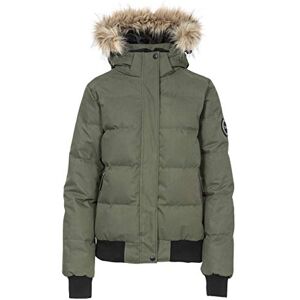 Trespass Women's Kendrick Warm Waterproof Down Jacket With Removable Hood, Moss, 14 UK Trespass Women's Kendrick Warm Waterproof Down Jacket With Removable Hood, Moss, 14 UK