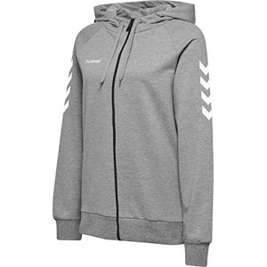 hummel Hmlgo Cotton Zip Hoodie, womens, Hooded Sweatshirt, 204232-2006, grey melange, L hummel Hmlgo Cotton Zip Hoodie, womens, Hooded Sweatshirt, 204232-2006, grey melange, L