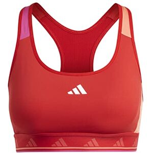 adidas Women's PowerReact Medium Support Sports Bra, Better Scarlet, XS adidas Women's PowerReact Medium Support Sports Bra, Better Scarlet, XS