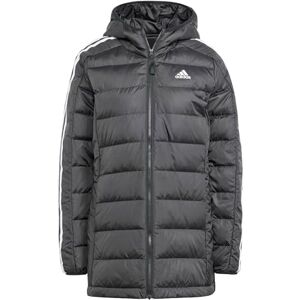 adidas Women's Essentials 3-Stripes Light Down Hooded Parka, Black, XS adidas Women's Essentials 3-Stripes Light Down Hooded Parka, Black, XS