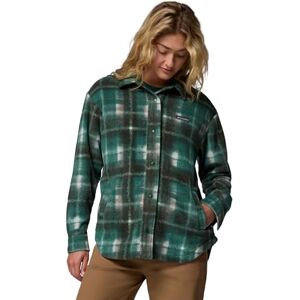 Columbia Women's Benton Springs Shirt Jacket 2, Fleece Jacket, Rain Forest Omblur, L Columbia Women's Benton Springs Shirt Jacket 2, Fleece Jacket, Rain Forest Omblur, L