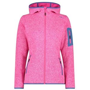 CMP Knit-Tech Women's Jacket with Fixed Hood, Fuxia Provence, 50 CMP Knit-Tech Women's Jacket with Fixed Hood, Fuxia Provence, 50