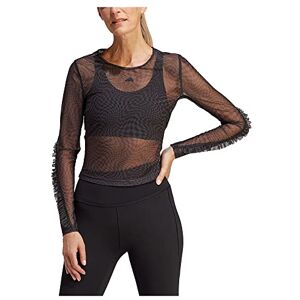 adidas HR5076 YGA ST AOP LS T-shirt Women's black Size M adidas HR5076 YGA ST AOP LS T-shirt Women's black Size M