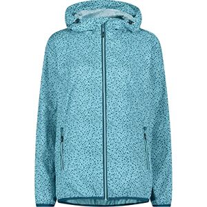 CMP Woman Jacket Rain Fix Hood, Water-Deep Lake, XS CMP Woman Jacket Rain Fix Hood, Water-Deep Lake, XS