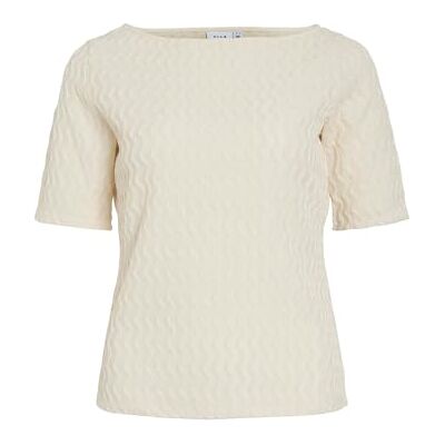 Vila Viromila Boatneck 2/4 Top, Birch, M Vila Viromila Boatneck 2/4 Top, Birch, M