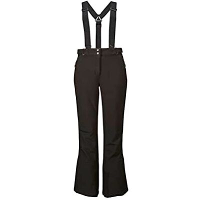 killtec Thônes WMN Ski Sftshll PNTS C 36414-000 Women's Ski Trousers with Edge Protection, Snow Guard and Removable Braces, Black, Size 42 killtec Thônes WMN Ski Sftshll PNTS C 36414-000 Women's Ski Trousers with Edge Protection, Snow Guard and Removable Braces, Black, Size 42