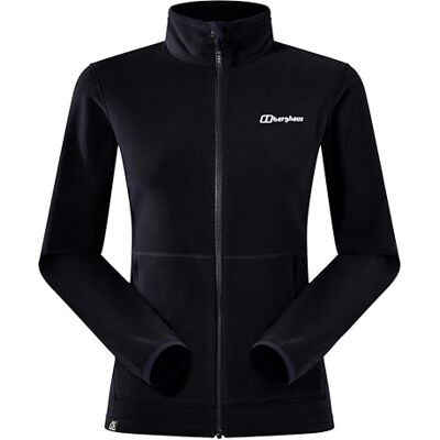 Berghaus Women's Prism 2.0 Micro Interactive Full Zip Fleece Jacket Added Warmth Flattering Style Durable Fleece Full Zip, Black, 10 Berghaus Women's Prism 2.0 Micro Interactive Full Zip Fleece Jacket Added Warmth Flattering Style Durable Fleece Full Zip, Black, 10