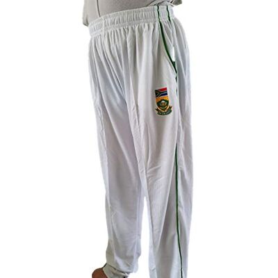 ADAM SPORTS SHOP WHITE CRICKET TROUSER WITH SOUTH AFRICA TEST LOGO ADULTS LARGE MENS INCH WAIST 36-38 ADAM SPORTS SHOP WHITE CRICKET TROUSER WITH SOUTH AFRICA TEST LOGO ADULTS LARGE MENS INCH WAIST 36-38