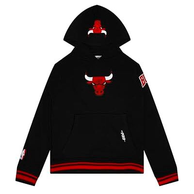 Pro Standard Big Boys NBA Chicago Bulls Retro Classics Pull Over Hoodie Black/Red/Black S Pro Standard Big Boys NBA Chicago Bulls Retro Classics Pull Over Hoodie Black/Red/Black S