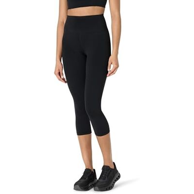Amazon Essentials Women's Active FormFlex Buttery Soft High Waist 19" (48.3) Inseam Capri Pants Yoga Workout Leggings, Black, M Amazon Essentials Women's Active FormFlex Buttery Soft High Waist 19" (48.3) Inseam Capri Pants Yoga Workout Leggings, Black, M
