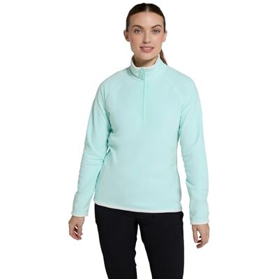 Mountain Warehouse Montana Womens Fleece Jumper Durable & Lightweight Anti-Pill Ladies Half-Zip Top with Soft Microfleece for Warmth & Comfort, For Winter Layering Mountain Warehouse Montana Womens Fleece Jumper Durable & Lightweight Anti-Pill Ladies Half-Zip Top with Soft Microfleece for Warmth & Comfort, For Winter Layering
