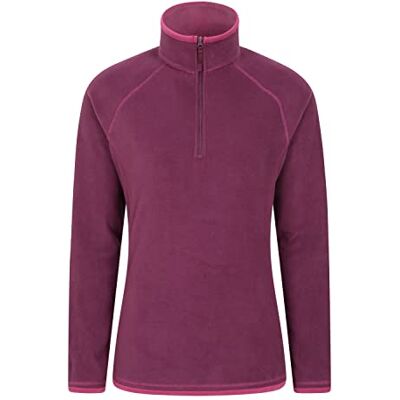 Mountain Warehouse Montana Womens Fleece Jumper Durable & Lightweight Anti-Pill Ladies Half-Zip Top with Soft Microfleece for Warmth & Comfort, For Winter Layering Mountain Warehouse Montana Womens Fleece Jumper Durable & Lightweight Anti-Pill Ladies Half-Zip Top with Soft Microfleece for Warmth & Comfort, For Winter Layering