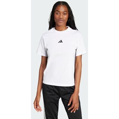 adidas White Cotton 3-Stripes T-Shirt - Women - Casual adidas White Cotton 3-Stripes T-Shirt - Women - Casual