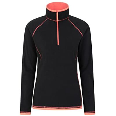 Mountain Warehouse Montana Womens Fleece Jumper Durable & Lightweight Anti-Pill Ladies Half-Zip Top with Soft Microfleece for Warmth & Comfort, For Winter Layering Mountain Warehouse Montana Womens Fleece Jumper Durable & Lightweight Anti-Pill Ladies Half-Zip Top with Soft Microfleece for Warmth & Comfort, For Winter Layering