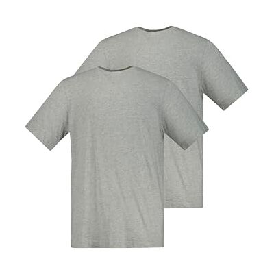 JP 1880 Men's T-Shirts, 2er-Pack T-Shirts Grey Melange 4XL JP 1880 Men's T-Shirts, 2er-Pack T-Shirts Grey Melange 4XL