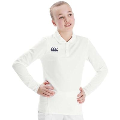 Canterbury Long Sleeve Cricket Polo Set-in Junior 12 Years Canterbury Long Sleeve Cricket Polo Set-in Junior 12 Years