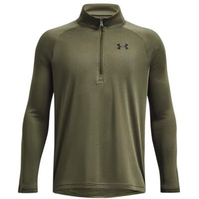 Under Armour Boy's Tech 2.0 1/2 Zip Shirt Marine Od Green/Black S S Under Armour Boy's Tech 2.0 1/2 Zip Shirt Marine Od Green/Black S S