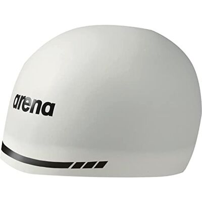 ARENA Unisex Swim Cap - White - Hydrodynamic, 3D, Silicone ARENA Unisex Swim Cap - White - Hydrodynamic, 3D, Silicone
