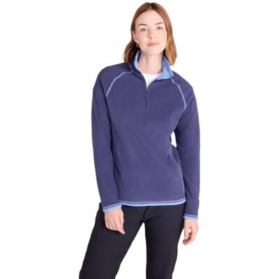 Mountain Warehouse Montana Womens Fleece Jumper Durable & Lightweight Anti-Pill Ladies Half-Zip Top with Soft Microfleece for Warmth & Comfort, For Winter Layering Mountain Warehouse Montana Womens Fleece Jumper Durable & Lightweight Anti-Pill Ladies Half-Zip Top with Soft Microfleece for Warmth & Comfort, For Winter Layering
