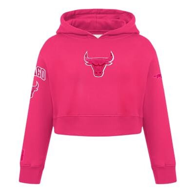 Pro Standard Big Girls NBA Chicago Bulls Classic Triple Pink Pull Over Hoodie Beetroot Purple L Pro Standard Big Girls NBA Chicago Bulls Classic Triple Pink Pull Over Hoodie Beetroot Purple L