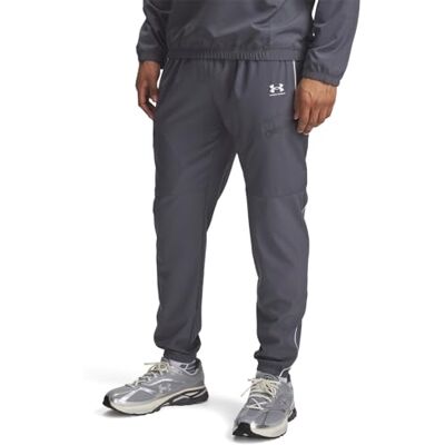 Under Armour Men's Challenger Warm-Up Pant, Water-Resistant Tracksuit Bottoms with Ankle Cuffs, Men's Joggers for Sports and Athletics,Castlerock / / White,LG Under Armour Men's Challenger Warm-Up Pant, Water-Resistant Tracksuit Bottoms with Ankle Cuffs, Men's Joggers for Sports and Athletics,Castlerock / / White,LG
