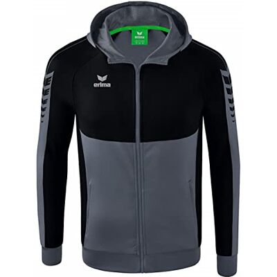 Erima Kids Six Wings Training Jacket with Hood, Slate Grey, 152 Erima Kids Six Wings Training Jacket with Hood, Slate Grey, 152