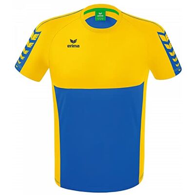 Erima Men's Six Wings Functional T-Shirt, New Royal/Yellow, XL Erima Men's Six Wings Functional T-Shirt, New Royal/Yellow, XL