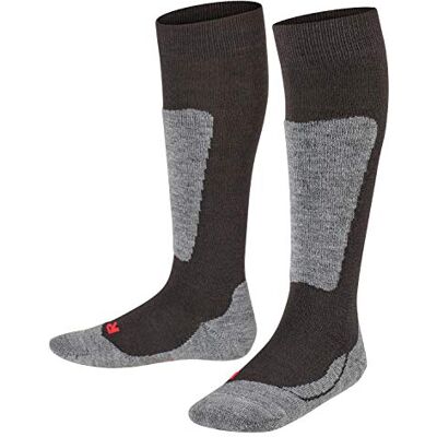 FALKE Unisex Kids Active Ski K Kh Wool Warm Thick 1 Pair Skiing Socks, Black 3000, 3-5 FALKE Unisex Kids Active Ski K Kh Wool Warm Thick 1 Pair Skiing Socks, Black 3000, 3-5