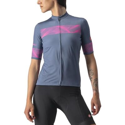 CASTELLI 4522061-062 FENICE Jersey Sweatshirt Women's Light Steel Blue/Pink Fluo XL CASTELLI 4522061-062 FENICE Jersey Sweatshirt Women's Light Steel Blue/Pink Fluo XL