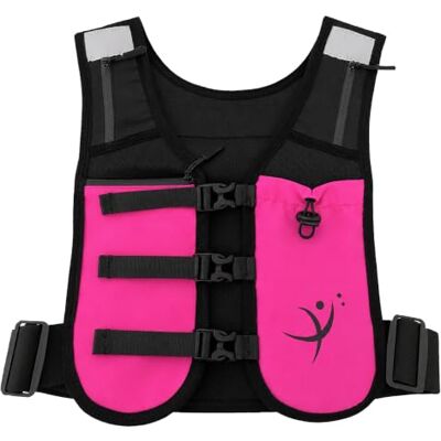 Stride Flow Womens Running Vest Lightweight Reflective Vest with Phone Holder Stride Flow Womens Running Vest Lightweight Reflective Vest with Phone Holder
