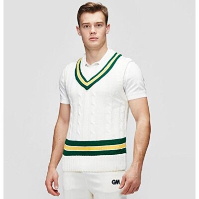 Gunn & Moore GM Cricket Sweater Jumper Pullover Classic Heavy Cable Knit Gunn & Moore GM Cricket Sweater Jumper Pullover Classic Heavy Cable Knit