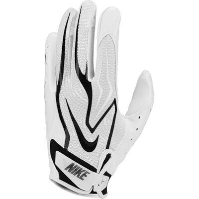 Nike Vapor Jet 9.0 Football Gloves – Premium American Football Receiver Gloves – Lightweight Grip & Performance Fit, White/White/Black, XL Nike Vapor Jet 9.0 Football Gloves – Premium American Football Receiver Gloves – Lightweight Grip & Performance Fit, White/White/Black, XL