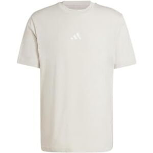 adidas Men's Essentials Small Logo Single Jersey TEE, Wonder Alumina/White, XL adidas Men's Essentials Small Logo Single Jersey TEE, Wonder Alumina/White, XL