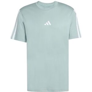 adidas Men's Essentials Three Stripes Single Jersey TEE, Wonder Sage/White, XL adidas Men's Essentials Three Stripes Single Jersey TEE, Wonder Sage/White, XL