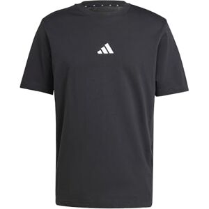 adidas Men's Essentials Small Logo Single Jersey TEE, Black/White, XL adidas Men's Essentials Small Logo Single Jersey TEE, Black/White, XL
