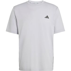 adidas Men's Workout Essentials FEELREADY 3 Stripes T-Shirt, Halo Silver/Black, XL adidas Men's Workout Essentials FEELREADY 3 Stripes T-Shirt, Halo Silver/Black, XL